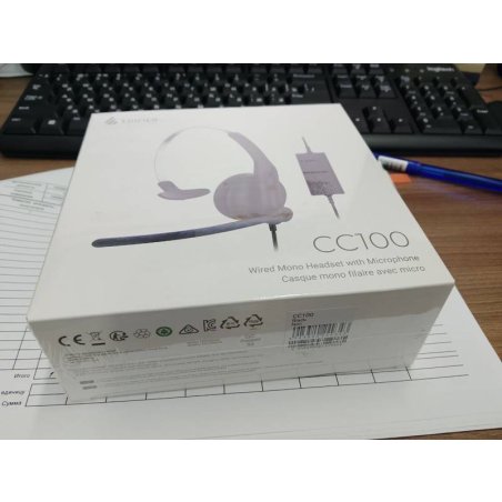 Гарнитура накладные Edifier CC100 1.5м черный проводные оголовье