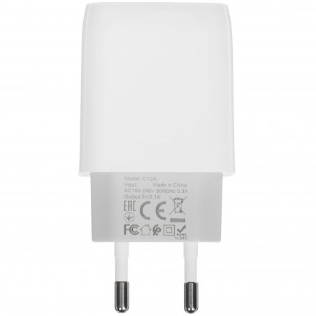Сетевое зарядное устройство 1 USB/HOCO HC-12899 C72A/Выход: 10.5W/белый
