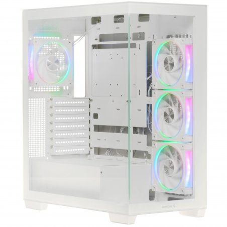Компьютерный корпус Deepcool CG580 4F V2 без БП, боковое окно (панорама), 4x120мм ARGB PWM вентилятора, черный, ATX (R-CG580-BKADA4-G-2)