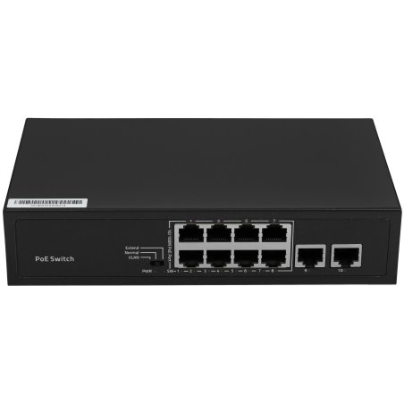 Коммутатор GIGALINK GL-SW-F005-08P - неуправляемый, 8 PoE (802.3af) порта 10/100Мбит/с до 250 метров cat.6, 2 Uplink порт 100Мбит/с