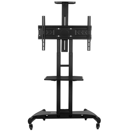 Мобильная стойка напольная Kromax OMEGA-17 черный, 1 шт/уп, для TV 32"-80", max вес 50 кг, высота 1535-2035 мм, max VESA 600x400 мм