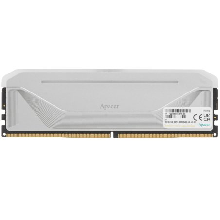Оперативная память Apacer Nox, DDR5, 16Gb (1x16 Gb), 6000 MHz, CL38, DIMM, радиатор, RGb, белый