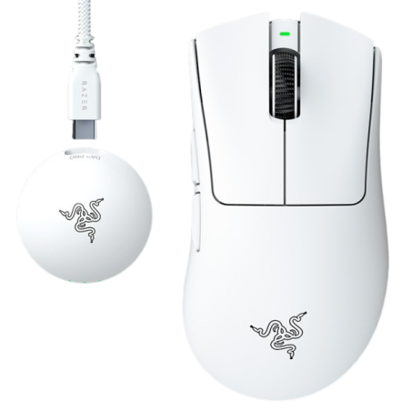 Мышь беспроводная/проводная Razer DeathAdder V3 Pro черный, 30000 dpi, радиоканал, USB, кнопки - 6