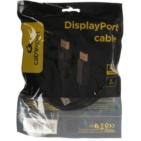 Кабель DisplayPort Gembird/Cablexpert CC-DP2-10, v1.2, 3м, 20M/20M, черный, экран, пакет