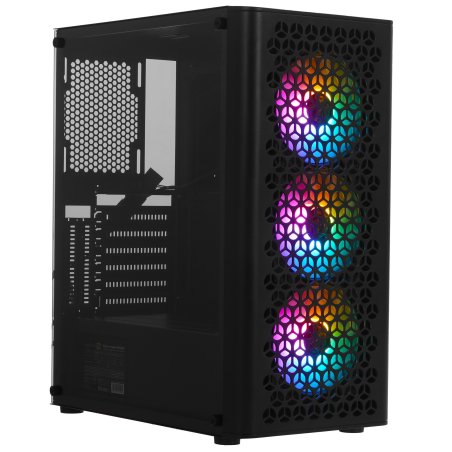 Компьютерный корпус Miditower ExeGate EVO-9202-NPX700 (ATX, БП 700NPX с вент. 12 см, с окном, 1*USB+1*USB 3.0, аудио, 3 вент. 12см с RGb подсветкой)