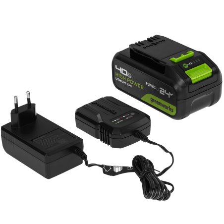 Дрель-шуруповерт аккумуляторная Greenworks GD24DD90 24V, 90 Нм, бесщеточная, 45/90Нм,2х4Ач,ЗУ,кор 3707507CUD