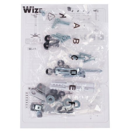 Крепеж Wize WPB-S серебро Универсальное комплект для проектора, длина штанги 44-64 см, наклон +/- 15°, поворот +/- 15°, до 12 кг, 260х260