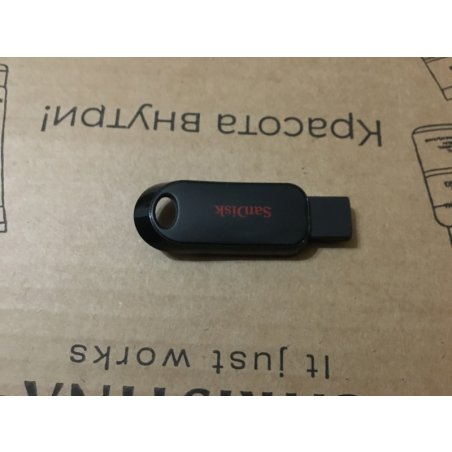 Флешка USB 64Gb SanDisk CZ62 Cruzer Snap, USB 2.0, черный