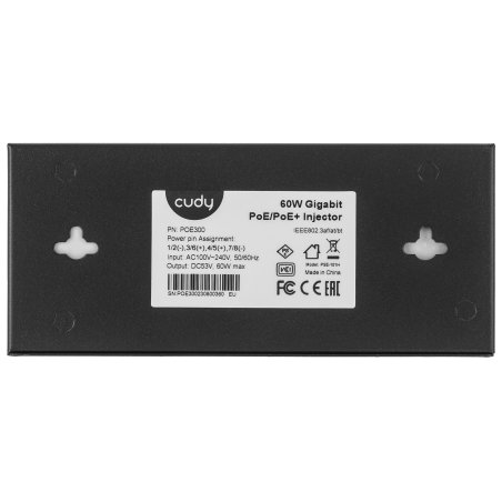 Инжектор PoE Cudy POE300 10/100/1000BASE-T 60Вт 53В(DC)