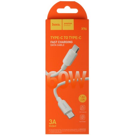 Кабель HOCO (6931474799135) X96aa 60WUSB 3.0A Type-C 1,0m белый