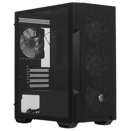 Компьютерный корпус MSI MAG FORGE M100R, Global, 1xUSB 3.0, 2xUSB 2.0, 4x120мм ARGb Fan, ESD ARGbControl Board, Tempered Gl