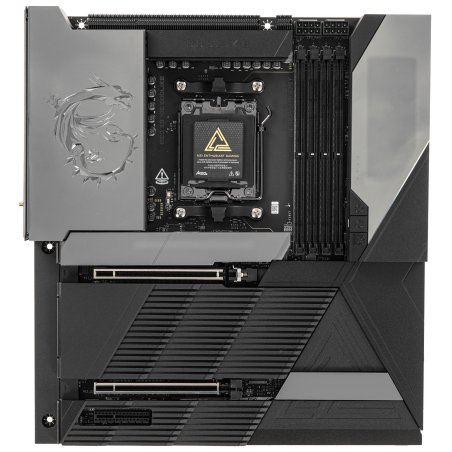 Материнская плата MSI MEG X870E GODLIKE, AM5, AMD X870E, 4xDDR5, 4xSATA, 7xM.2, 2xPCIe 5.0 x16, 1xPCIe 4.0 x4, 2xUSB-C DP, 1x10G LAN, 1x5Gb LAN, Wi-Fi 7, Bluetooth 5.4, 2xUSB-C 40Gbps, 5xUSB-C 10Gbps, 1xUSB-C 20Gbps, 8xUSB-A 10Gbps, 4xUSB-A 5Gbps, 4xUSB-A