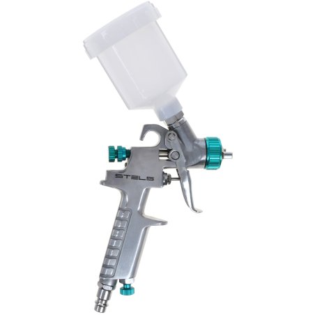 Краскопульт пневматический STELS ag 810 hvlp 57361гравитационный сопло 0.8мм и 1мм