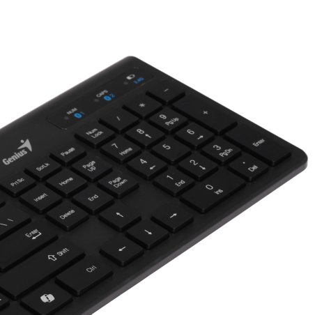 Комплект беспроводной Genius Smart KM-8230 черный, клавиатура+мышь, USB, 1 мини-ресивер на оба устройства. Клавиатура: 104 клавиши кнопка SmartGenius, клавиши т