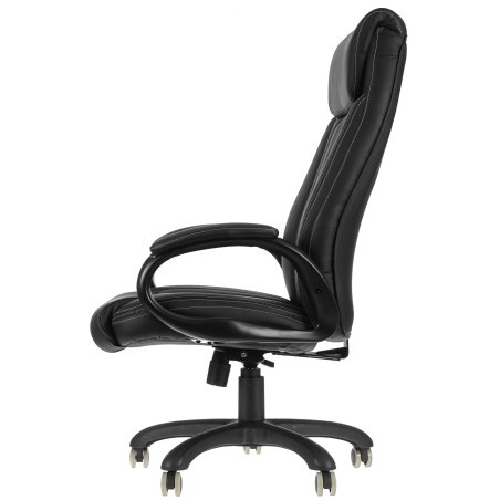 Кресло руководителя Бюрократ T-9922N Leather Venge Black черный, эко.кожа, крестовина пластик