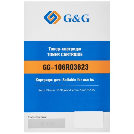 Картридж лазерный G&GGG-106R03623 106R03624/106R03623 черный (15000стр.) для Xerox Phaser 3330;WorkCentre 3345/3335
