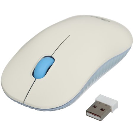Мышь беспроводная Acer OMR205 белый/голубой, 1200 dpi, радиоканал, USB, кнопки - 3