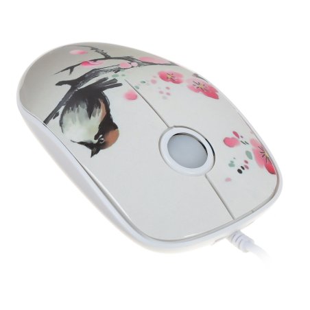 Мышь проводная Qumo Office M43 Serenity белый, 1000 dpi, USB, кнопки - 3