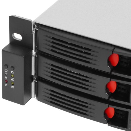 Серверный корпус ExeGate Pro 2U550-HS12 (RM 19", высота 2U, глубина 550, БП 1U-500ADS,12xHotSwap, USB)