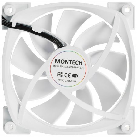 Вентилятор для корпуса MONTECH RX120 PWM белый, 120 мм, 1600 об/мин, 27 дБ, 4 pin
