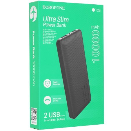 Портативный аккумулятор BOROFONE (6941991116438) BJ55B 30000mAh 2USB 2A LED-индикатор, черный