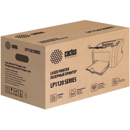 Принтер лазерный Cactus CS-LP1120NWB, A4, ч/б, печ. 18 стр/мин., 600 x 600 dpi, Ethernet, USB 2.0
