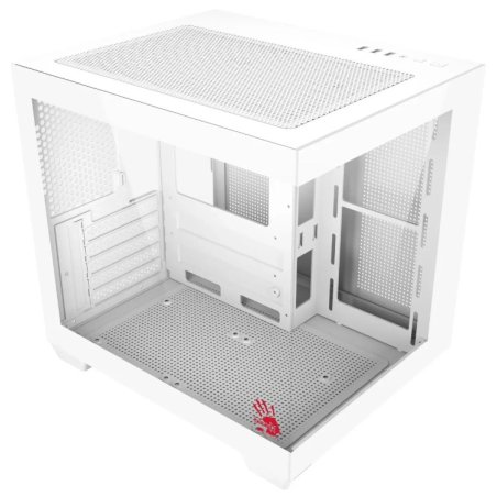 Компьютерный корпус Bloody CC-121 белый без БП mATX 7x120мм 1xUSB2.0 1xUSB3.0 audio