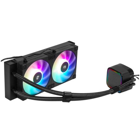 Система жидкостного охлаждения DEEPCOOL LD240 черный, 120 мм, алюминий/медь, 2400 об/мин, 38.71 дБ, 4 pin, 280 Вт