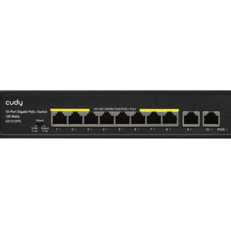 Коммутатор Cudy GS1010PE (L2) 10x1Gbит/с 8PoE+ 120W неуправляемый