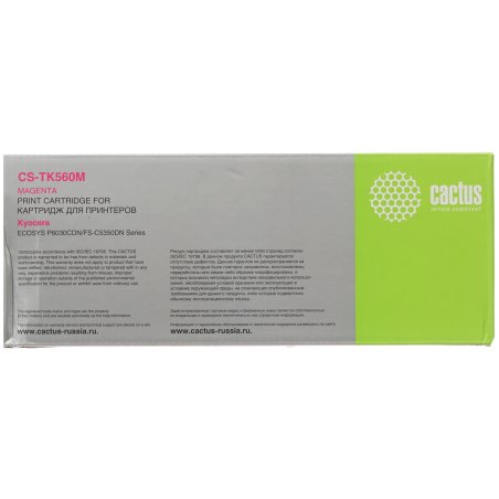 Картридж лазерный Cactus CS-TK560M пурпурный (10000 стр.) для Kyocera FS-C5300 DN type