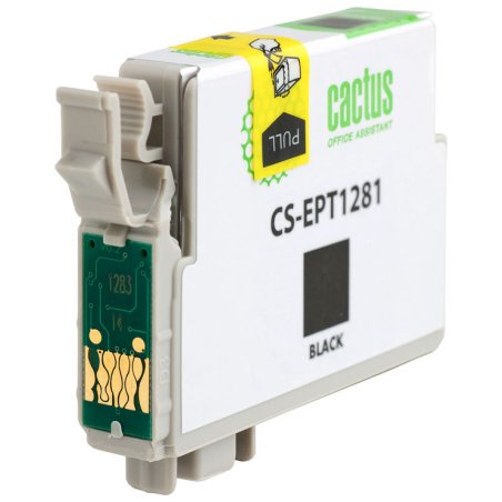 Картридж струйный Cactus CS-EPT1281 (T1281) черный (10 мл) для Epson Stylus S22/S125/SX420/SX425/Office BX305