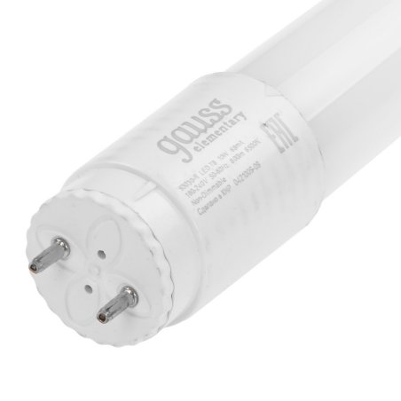 Лампа светодиодная Gauss Elementary T8 10Вт 6500К G13 800лм 600мм стекло поворотная