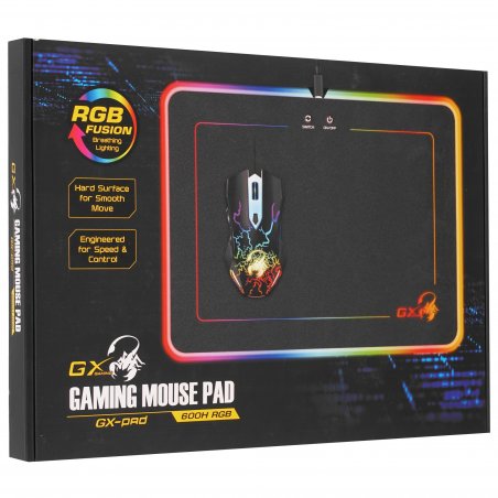 Коврик для мыши игровой Genius GX-Pad 260S RGB черный