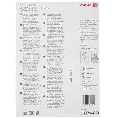 Бумага Xerox Colotech Plus Blue, 90г, A4, 500 листов (кратно 5 шт)