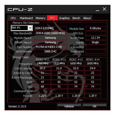 Оперативная память Kingston ValueRAM, DDR4, 8Gb (1x8GB), 3200MHz, CL22, DIMM
