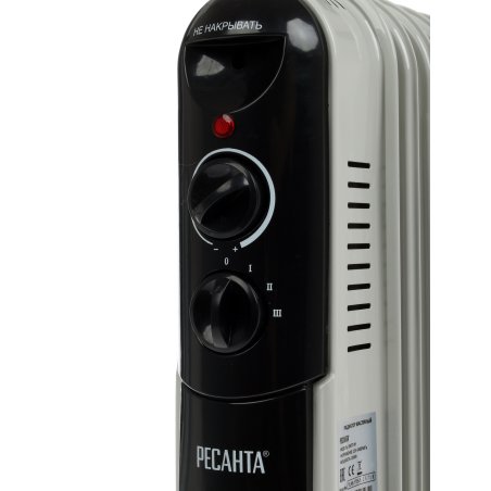 Масляный радиатор Ресанта ОМПТ- 9Н 67/3/4 2,0кВт, 450 140 650, 9 секций, 9,7 кг