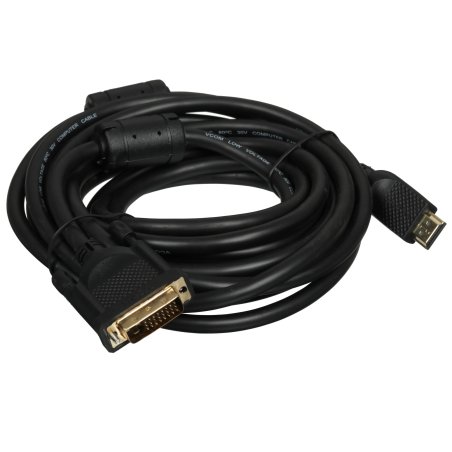 Кабель HDMI AM/DVI(24+1)M, 5м, CU, 1080P@60Hz, 2F, VCOM <CG484GD-5M>