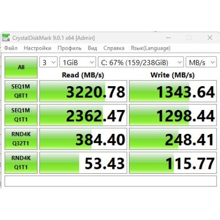 Накопитель SSD Apacer 2Tb, PCIe 3.0 x4, M.2 2280, NVMe v1.3, R/W 2100/1700, 3D NAND