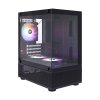 Компьютерный корпус 1STPLAYER MIKU Mi2-A ARGb черный mATX 3x120мм ARGb fans Mi2-A-BK-2FC7R-1FC7
