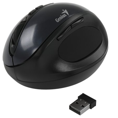 Мышь беспроводная Genius Ergo 8300S черный, 1600 dpi, радиоканал, USB, кнопки - 7
