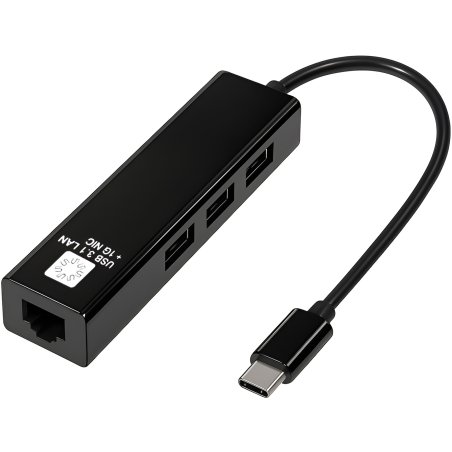 Кабель-адаптер 5bites UA3C-45-10BK USB3.1 / 3*USB3.0 / RJ45 1G / черный