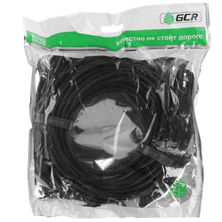 Кабель GCR 15.0m микрофонный XLR M/XLR F , черный, AL case черный, GCR-53376