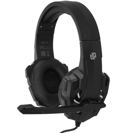 Наушники с микрофоном Оклик HS-L355G черный 1.8м мониторные оголовье (1939807)