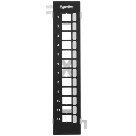 Модульная настенная патч-панель на 12 портов Hyperline PPWBL-12 для модулей Keystone Jack, с подставкой