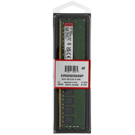 Оперативная память Kingston DDR4 8Gb 3200MT/s Non-ECC CL22 DIMM 1Rx8