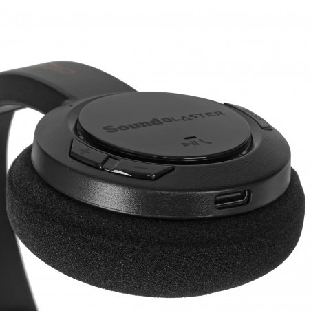 Беспроводные/проводные наушники Creative Jam V2 черный, накладные, Bluetooth + USB-C, до 22 ч