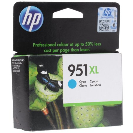 Картридж струйный HP 951XL CN046AE голубой для HP OJ Pro 8100/8600 (1500стр.)