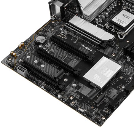 Материнская плата MSI PRO B860-P WIFI, LGA 1851, Intel B860, 4xDDR5, 4xSATA, 3xM.2, 1xPCIe 5.0 x16, 1xPCIe 4.0 x4, 2xPCIe 4.0 x1, 1xHDMI, 1xDP, 1xUSB-C, 1x 5Gb LAN, 2xUSB-A 3.2 Gen 2, 2xUSB-A 3.2 Gen 1, 4xUSB-A 2.0, 3x3.5 мм, 7.1, Wi-Fi 7, ATX