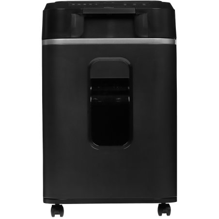 Шредер Heleos АП37-4 черный/серебристый с автоподачей (секр.P-4) фрагменты 220лист. 37лтр. скрепки скобы пл.карты