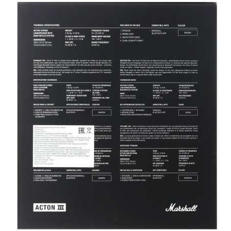 Колонка портативная Marshall Acton III коричневый 60W 2.1 BT/3.5Jack
